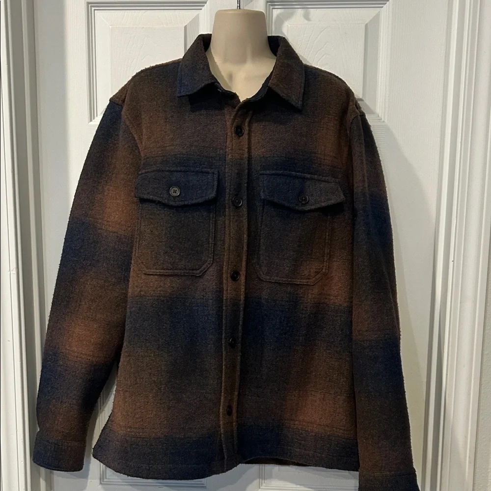 Express Men's Plaid Shirt Jacket - Picture 7 of 7